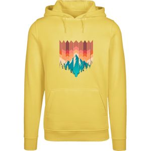 F4NT4STIC Trui 'Berg Sonnenuntergang'  citroen / petrol / mandarijn / kersrood
