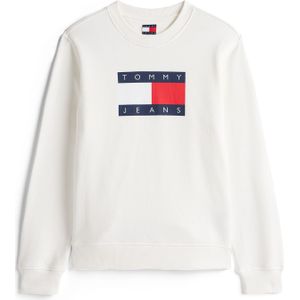 TOMMY JEANS - TJW REG TJ FLAG CREW - Sweatshirt - Ecru