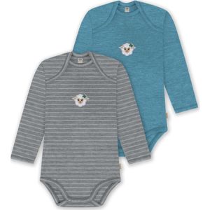 normani Rompertje/body 'Auckland'  blauw / grijs / gemengde kleuren