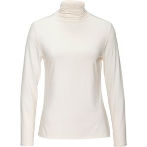 Lascana T-shirt - Crème - Viscose-Stretch - Aansluitend - Lange Mouwen