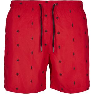 Urban Classics - Zwemshort - Blauw - Katoen - Elastische Tailleband