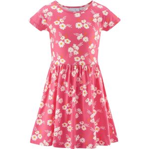 happy girls - Jurk - Donkoranje - Jersey - Knielengte - Bloemenprint