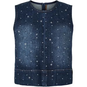 PIECES Top 'PCMERLE'  blauw / wit