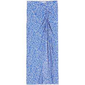 Bershka Rok  hemelsblauw / wit