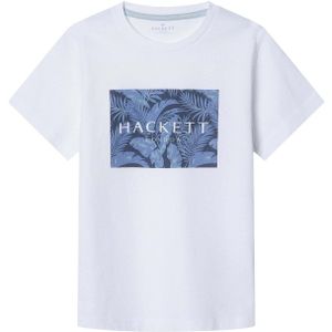 Hackett London - Shirt - Blauw - Marine - Wit - Slanke Pasvorm - Kwartmouw