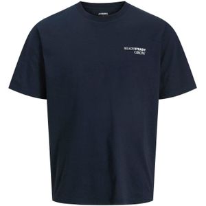 JJ Rebel Shirt 'JREBBOTANIC'  nachtblauw / saffier / wit