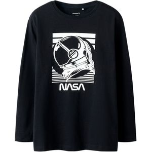 NAME IT Shirt 'NKMVITAR NASA'  zwart / wit