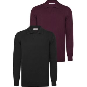 Felix Hardy Trui  wijnrood / zwart