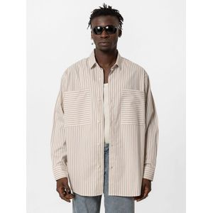 VAMOS CLO Overhemd 'Everett'  beige / wit