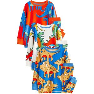 Next Nachtkledij  blauw / groen / oranjerood / offwhite