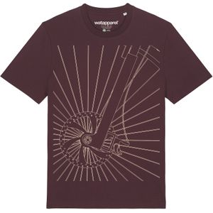 Watapparel Shirt ' Fahrradspeichen '  beige / donkerrood