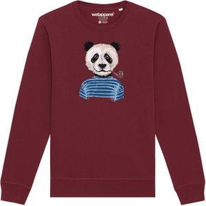 Watapparel Sweatshirt ' Panda '  gemengde kleuren / bourgogne