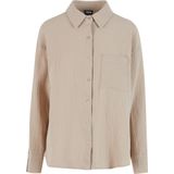 Urban Classics - Blouse - Donkerbeige - Klassieke Blouse - Lange Mouw