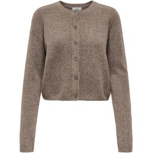 JDY Gebreid vest 'JDYCHLOE'  bruin gemêleerd