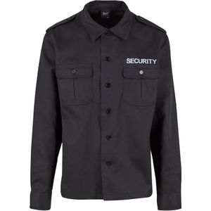 Brandit Overhemd 'Security US'  zwart / wit
