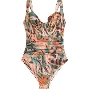 Next Badpak  cyaan blauw / kastanjebruin / rosé / zwart