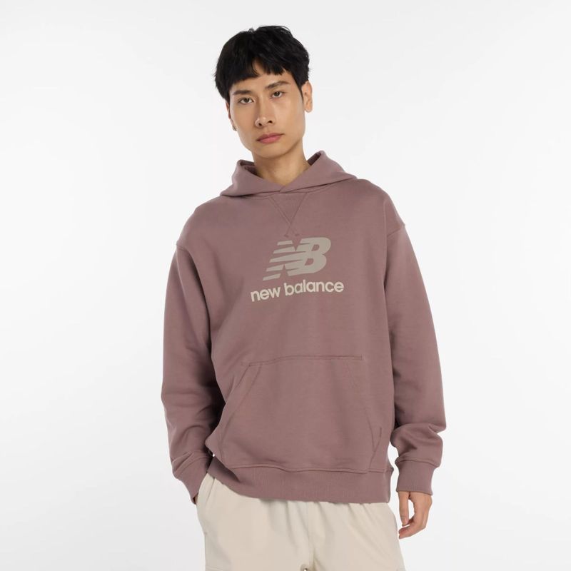 New Balance - Terry - Heren Hoodies - Bruin - Katoen Jersey