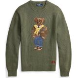 Polo Ralph Lauren Trui  blauw / bruin / geel / olijfgroen