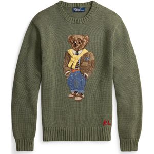 Polo Ralph Lauren Trui  blauw / bruin / geel / olijfgroen