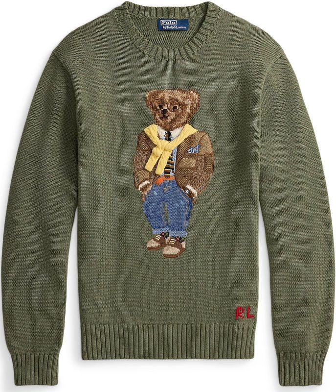 Polo Ralph Lauren Trui  blauw / bruin / geel / olijfgroen