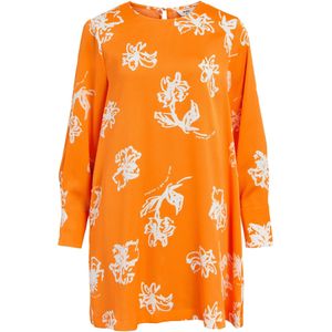 OBJECT Jurk 'ISSY'  oranje / wit