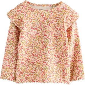 Next Shirt  bruin / lichtgroen / pitaja roze / wit