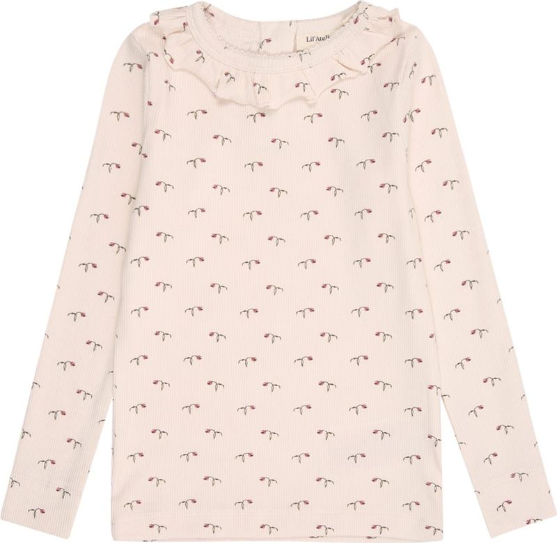 Lil'Atelier Shirt 'NMFGAGO'  donkergroen / pastellila / oudroze