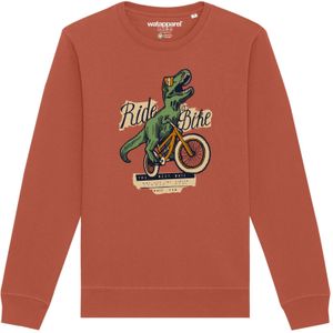Watapparel Sweatshirt ' T-Rex Fahrrad '  lichtbruin / gemengde kleuren
