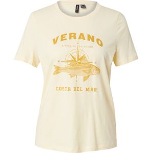 VERO MODA Shirt 'VMDINA OLLY'  pueblo / lichtgeel
