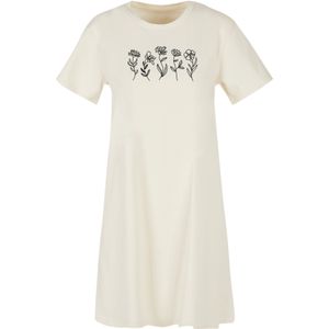 F4NT4STIC Jurk 'Wildflower Minimalistic'  crème / zwart