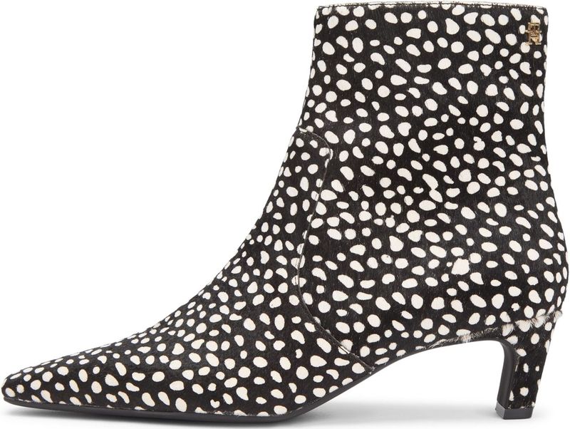 TOMMY HILFIGER Enkellaarsjes  zwart / wit