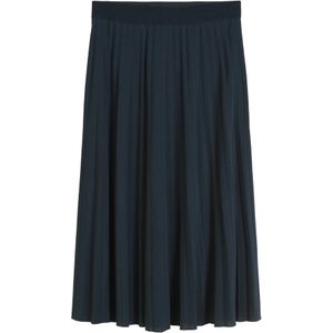 Marc O'Polo - Plooirok - Donkerblauw - 3/4 Lengte - Normale Pasvorm