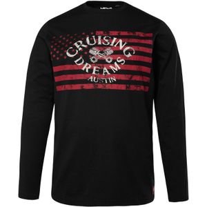 Men Plus Shirt  rood / zwart / wit