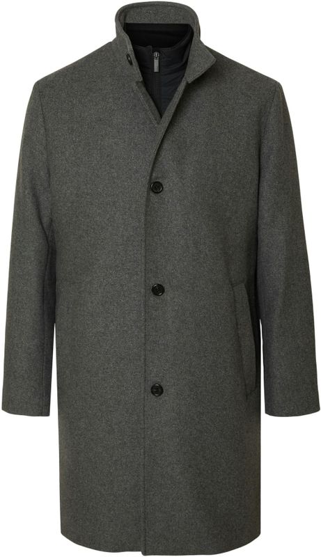 SELECTED HOMME - RAINAR - Wollen Jas - Regular Fit - Krijtstreep