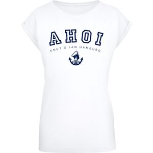 F4NT4STIC Shirt  navy / wit