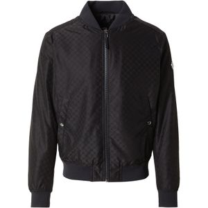 JOOP! - Sweatjack - Heren - All-over Motiefprint - Opstaande Kraag - Ritssluiting