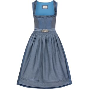 STOCKERPOINT Dirndl 'Moana'  blauw / duifblauw / zwart