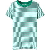 T-shirt - Slim Fit - Ribgebreid - Korte Mouwen