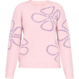 MYMO Oversized trui 'Young Fashion'  lila / poederroze / parelwit