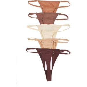 Trendyol String  taupe / bruin / donkerrood / offwhite