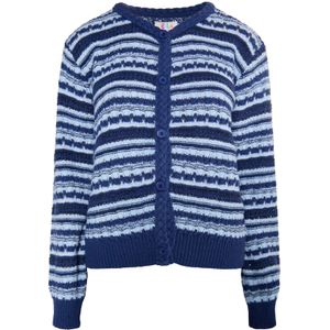 IZIA Gebreid vest 'Eyota'  lichtblauw / donkerblauw