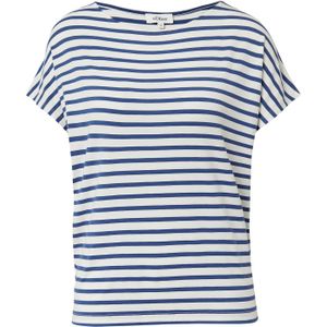 s.Oliver Shirt  donkerblauw / wit