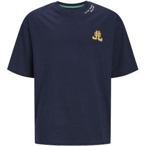 Jack & Jones Junior Shirt  donkerblauw / geel / wit