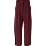 s.Oliver - Bandplooibroek - Bordeaux - Tapered - High Waist