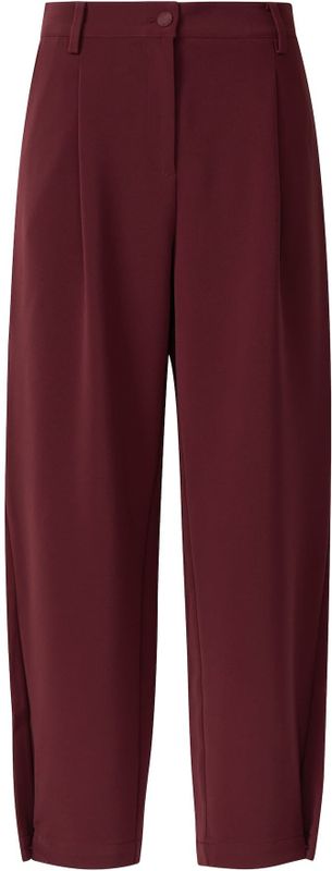 s.Oliver - Bandplooibroek - Bordeaux - Tapered - High Waist