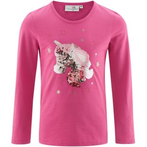 happy girls Shirt  groen / rosa / magenta / zilver