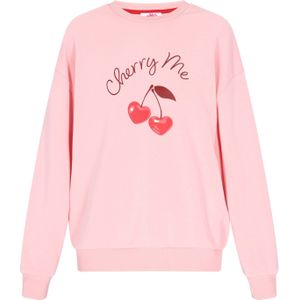 MYMO Sweatshirt 'Comfy'  rosa / bourgogne / kersrood / wit