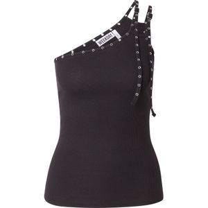 WEEKDAY Top 'Bianca'  zwart / zilver