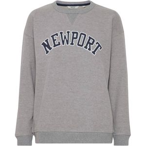 Oxmo Sweatshirt 'Coleen'  grijs gemêleerd / zwart / wit