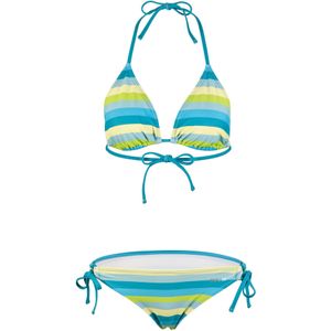 BECO the world of aquasports Bikini 'Fresh Stripes'  crème / blauw / aqua / lichtgroen